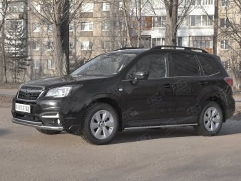 26 999 р. Защита переднего бампера SLITKOFF d63 секции-d42 дуга Subaru Forester SJ рестайлинг (2016-2019)  с доставкой в г. Екатеринбург. Увеличить фотографию 3