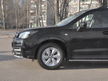 26 999 р. Защита переднего бампера SLITKOFF d63 секции-d42 дуга Subaru Forester SJ рестайлинг (2016-2019)  с доставкой в г. Екатеринбург. Увеличить фотографию 4