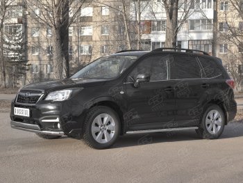 13 999 р. Защита переднего бампера (2 трубы Ø63 и 75х42 мм, нержавейка) Russtal Subaru Forester SJ рестайлинг (2016-2019)  с доставкой в г. Екатеринбург. Увеличить фотографию 4