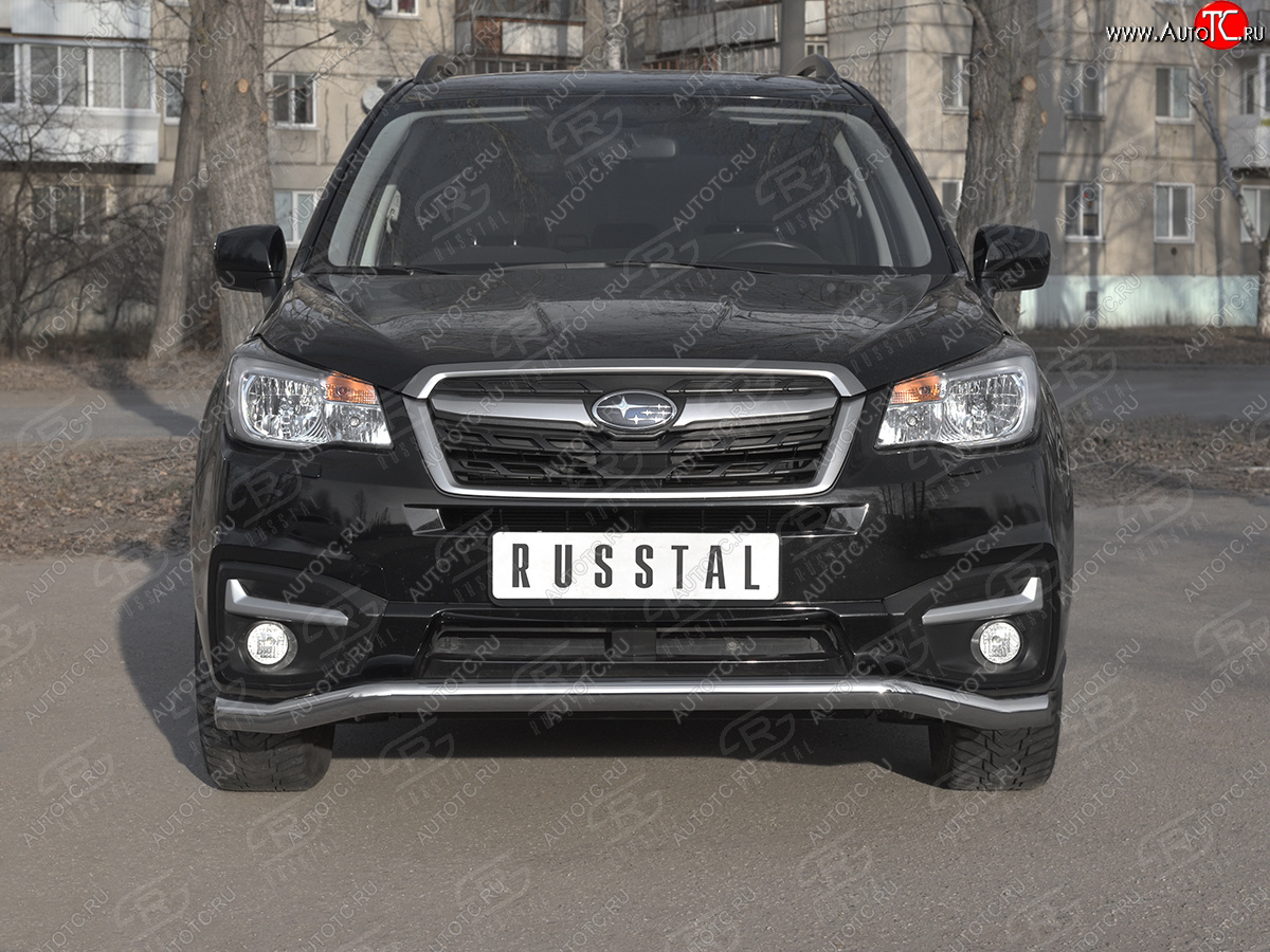 8 999 р. Защита переднего бампера Russtal d63 волна  Subaru Forester  SJ (2016-2019) рестайлинг  с доставкой в г. Екатеринбург