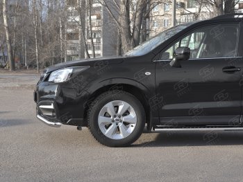 8 999 р. Защита переднего бампера Russtal d63 волна  Subaru Forester  SJ (2016-2019) рестайлинг  с доставкой в г. Екатеринбург. Увеличить фотографию 3