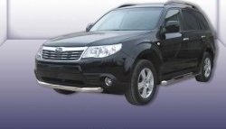 Одинарная защита переднего бампера диаметром 76 мм Slitkoff Subaru (Субару) Forester (Форестер)  SH (2008-2013) SH