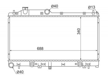 Радиатор двигателя SAT  Forester ( SH,  SJ), Impreza ( GE,  GH,  GJ), Legacy ( BL/B13,  BL,B13), Outback  BP