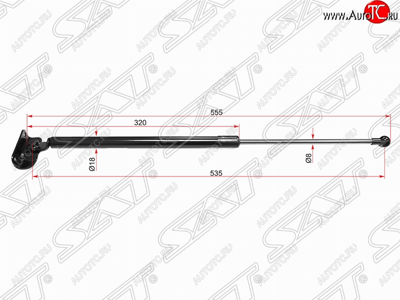 1 069 р. Правый газовый упор крышки багажника SAT  Subaru Impreza  GH (2007-2012) хэтчбэк  с доставкой в г. Екатеринбург