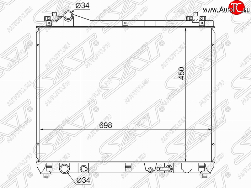 5 449 р. Радиатор двигателя SAT Suzuki Escudo 3 дорестайлинг (2006-2008)  с доставкой в г. Екатеринбург