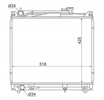 4 999 р. Радиатор двигателя SAT Suzuki Escudo 2 (1997-2006)  с доставкой в г. Екатеринбург. Увеличить фотографию 1