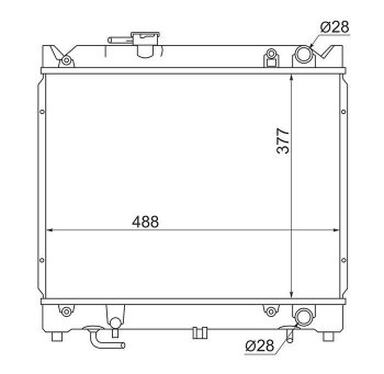 Радиатор двигателя SAT Suzuki Escudo 1 рестайлинг (1994-1997)