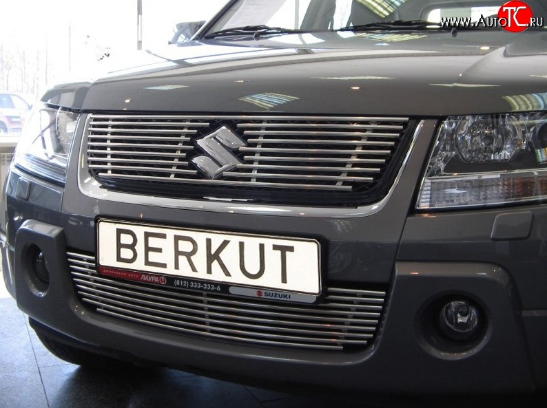 4 389 р. Декоративная вставка решетки радиатора (V2.0) Berkut Suzuki Grand Vitara JT 5 дверей дорестайлинг (2005-2008)  с доставкой в г. Екатеринбург