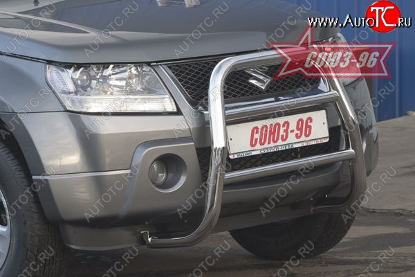 11 249 р. Защита переднего бампера Souz-96 (d60) Suzuki Grand Vitara JT 5 дверей дорестайлинг (2005-2008)  с доставкой в г. Екатеринбург