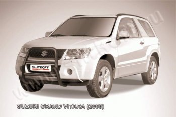 20 449 р. Кенгурятник d57 высокий  Suzuki Grand Vitara  JT 3 двери (2005-2008) дорестайлинг (Цвет: серебристый)  с доставкой в г. Екатеринбург. Увеличить фотографию 1