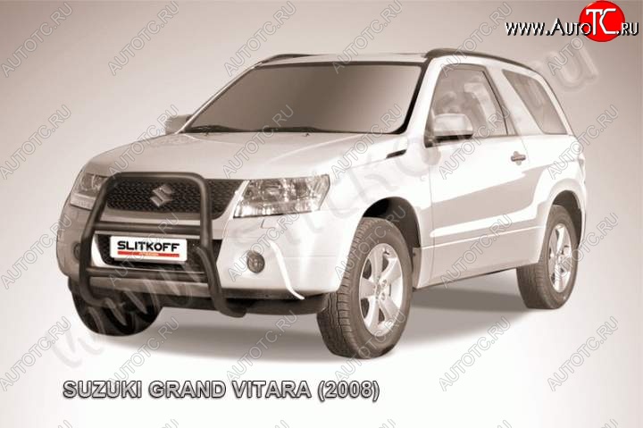 20 449 р. Кенгурятник d57 высокий  Suzuki Grand Vitara  JT 3 двери (2005-2008) дорестайлинг (Цвет: серебристый)  с доставкой в г. Екатеринбург