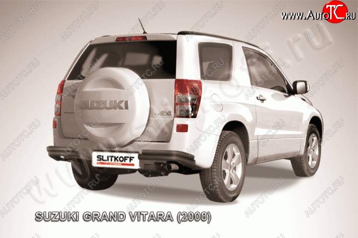 7 749 р. Уголки d57+d42 двойные Suzuki Grand Vitara JT 3 двери дорестайлинг (2005-2008) (Цвет: серебристый)  с доставкой в г. Екатеринбург