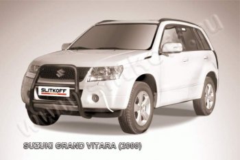 20 449 р. Кенгурятник d57 высокий  Suzuki Grand Vitara  JT 5 дверей (2005-2008) дорестайлинг (Цвет: серебристый)  с доставкой в г. Екатеринбург. Увеличить фотографию 1