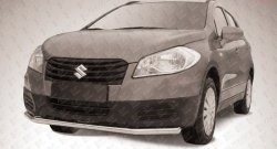 Одинарная защита переднего бампера из трубы диаметром 57 мм Slitkoff Suzuki SX4 JYB, JYA хэтчбэк дорестайлинг (2013-2016)