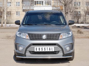 7 349 р. Одинарная защита переднего бампера диаметром 42 мм Russtal Suzuki Vitara LY дорестайлинг (2015-2019)  с доставкой в г. Екатеринбург. Увеличить фотографию 2