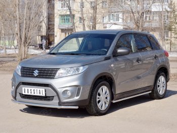 7 349 р. Одинарная защита переднего бампера диаметром 42 мм Russtal Suzuki Vitara LY дорестайлинг (2015-2019)  с доставкой в г. Екатеринбург. Увеличить фотографию 4