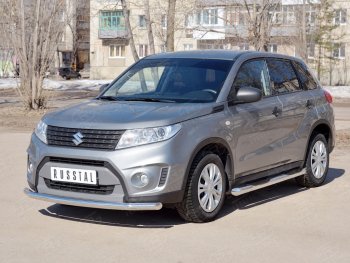 12 499 р. Одинарная защита переднего бампера диаметром 63 мм Russtal Suzuki Vitara LY дорестайлинг (2015-2019)  с доставкой в г. Екатеринбург. Увеличить фотографию 2