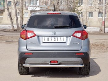 13 999 р. Одинарная защита заднего бампера из трубы диаметром 63 мм SLITKOFF Suzuki Vitara LY дорестайлинг (2015-2019)  с доставкой в г. Екатеринбург. Увеличить фотографию 2