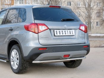 7 899 р. Защита заднего бампера (Ø42 мм, нержавейка) Russtal  Suzuki Vitara  LY (2015-2019) дорестайлинг  с доставкой в г. Екатеринбург. Увеличить фотографию 2