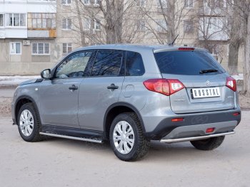 7 899 р. Защита заднего бампера (Ø42 мм, нержавейка) Russtal  Suzuki Vitara  LY (2015-2019) дорестайлинг  с доставкой в г. Екатеринбург. Увеличить фотографию 3