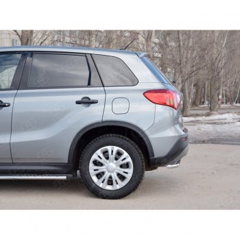 7 899 р. Защита заднего бампера (Ø42 мм, нержавейка) Russtal  Suzuki Vitara  LY (2015-2019) дорестайлинг  с доставкой в г. Екатеринбург. Увеличить фотографию 1