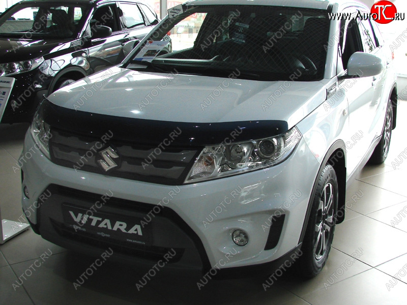 2 799 р. Дефлектор капота SIM Suzuki Vitara LY дорестайлинг (2015-2019)  с доставкой в г. Екатеринбург