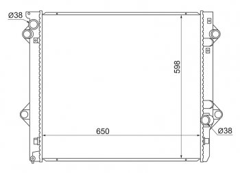 Радиатор двигателя (пластинчатый, МКПП, 1KDFTV) SAT Toyota Land Cruiser Prado J120 (2002-2009)