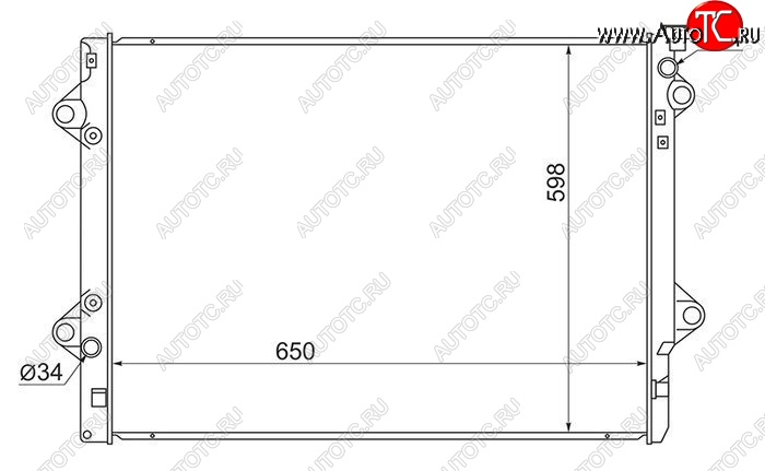 8 549 р. Радиатор двигателя SAT (5VZ/1GR/3RZ/2TR) Toyota Land Cruiser Prado J120 (2002-2009)  с доставкой в г. Екатеринбург