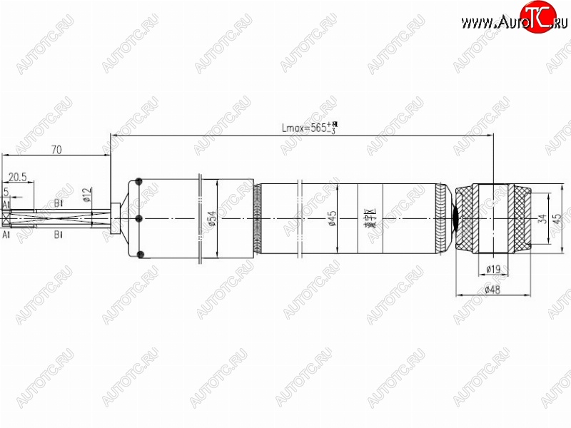 1 759 р. Амортизатор задний LH=RH SAT Toyota 4Runner N210 дорестайлинг (2002-2005)  с доставкой в г. Екатеринбург