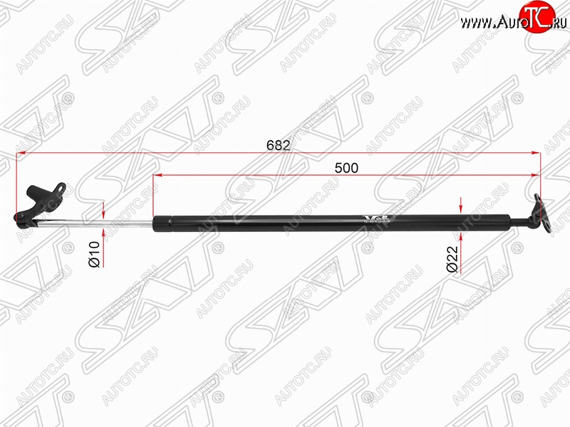 1 329 р. Правый упор крышки багажника (газовый) SAT  Toyota Alphard  H10 (2002-2008) дорестайлинг, рестайлинг  с доставкой в г. Екатеринбург