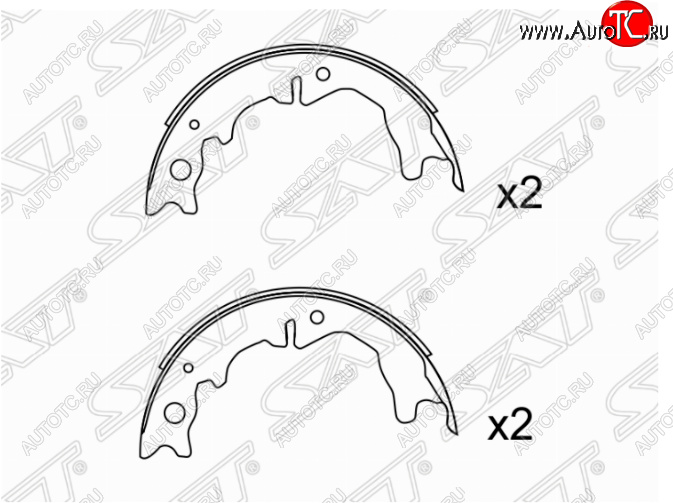 2 669 р. Колодки ручного тормоза SAT Toyota Mark 2 X110 седан дорестайлинг (2000-2002)  с доставкой в г. Екатеринбург