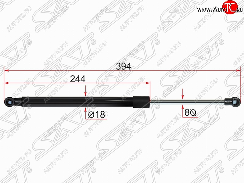 519 р. Газовый упор крышки багажника SAT  Toyota Auris  E180 (2012-2016) хэтчбэк 5 дв. дорестайлинг  с доставкой в г. Екатеринбург