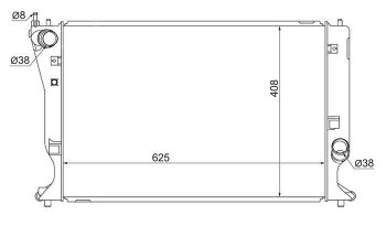 Радиатор двигателя SAT Toyota Corolla Verso AR10 (2004-2009)