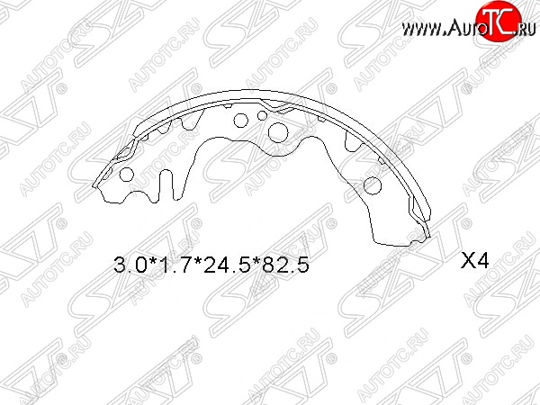 1 569 р. Колодки тормозные задние SAT  Toyota bB  2 - Passo ( 1,  2)  с доставкой в г. Екатеринбург