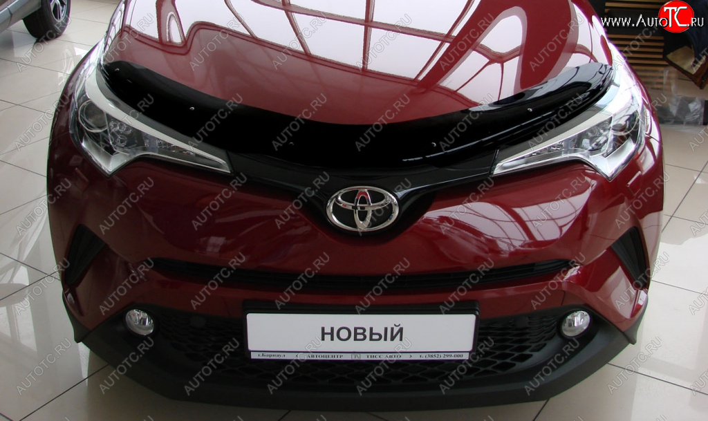 2 879 р. Дефлектор капота SIM Toyota C-HR NGX10, ZGX10 рестайлинг (2019-2024)  с доставкой в г. Екатеринбург