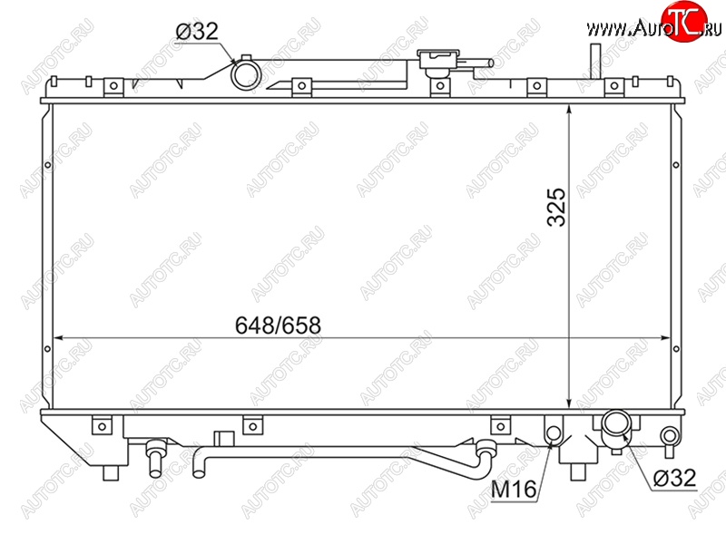 6 549 р. Радиатор двигателя (пластинчатый, МКПП/АКПП,	3SFE/3SGE/4SFE) SAT Toyota Caldina T190 дорестайлинг универсал (1992-1995)  с доставкой в г. Екатеринбург