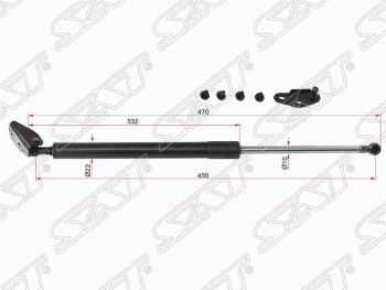 Правый газовый упор крышки багажника SAT Toyota (Тойота) Caldina (Калдина)  T210 (1997-1999) T210 дорестайлинг универсал