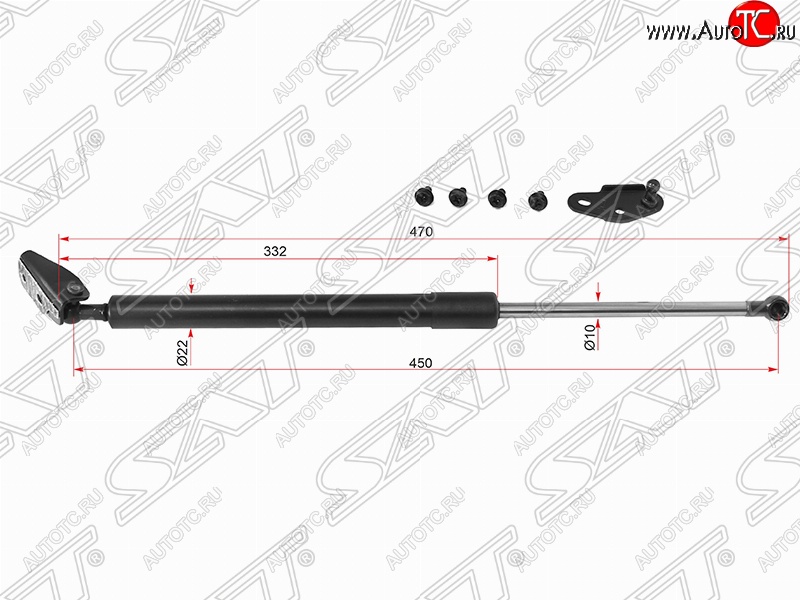 1 259 р. Правый газовый упор крышки багажника SAT  Toyota Caldina  T210 (1997-1999) дорестайлинг универсал  с доставкой в г. Екатеринбург