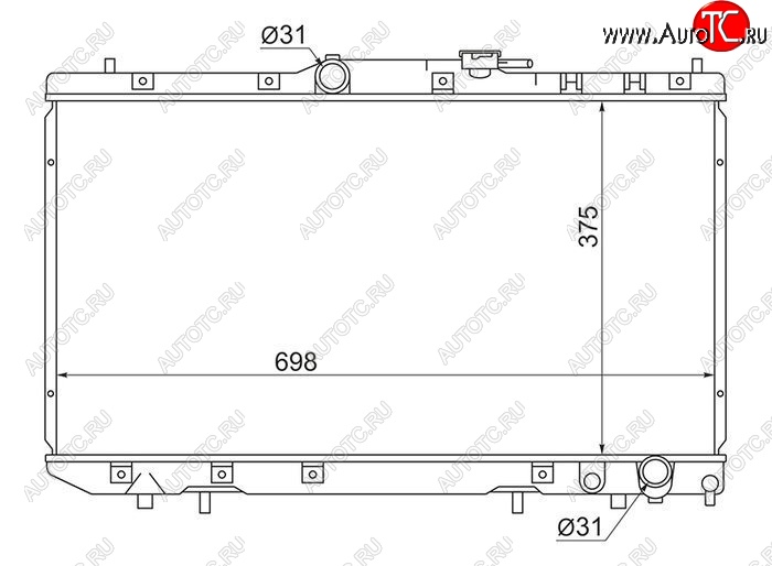 7 449 р. Радиатор двигателя SAT (пластинчатый, дизель, АКПП/МКПП, Китай)  Toyota Caldina ( T190,  T210) - Corona Premio  T210  с доставкой в г. Екатеринбург