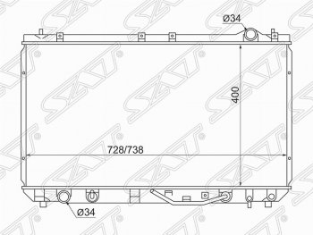 7 299 р. Радиатор двигателя SAT Toyota Camry XV20 (1999-2001)  с доставкой в г. Екатеринбург. Увеличить фотографию 1
