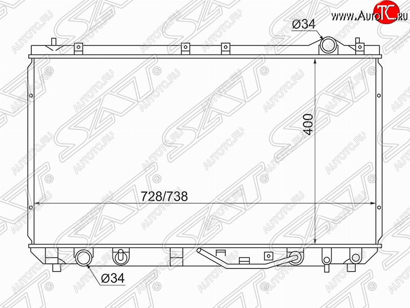 7 299 р. Радиатор двигателя SAT Toyota Camry XV20 (1999-2001)  с доставкой в г. Екатеринбург