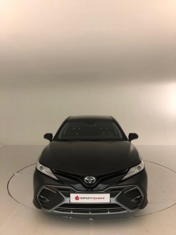 14 699 р. Накладка переднего бампера Yurol Toyota Camry XV70 дорестайлинг (2017-2021) (Неокрашенная)  с доставкой в г. Екатеринбург. Увеличить фотографию 1