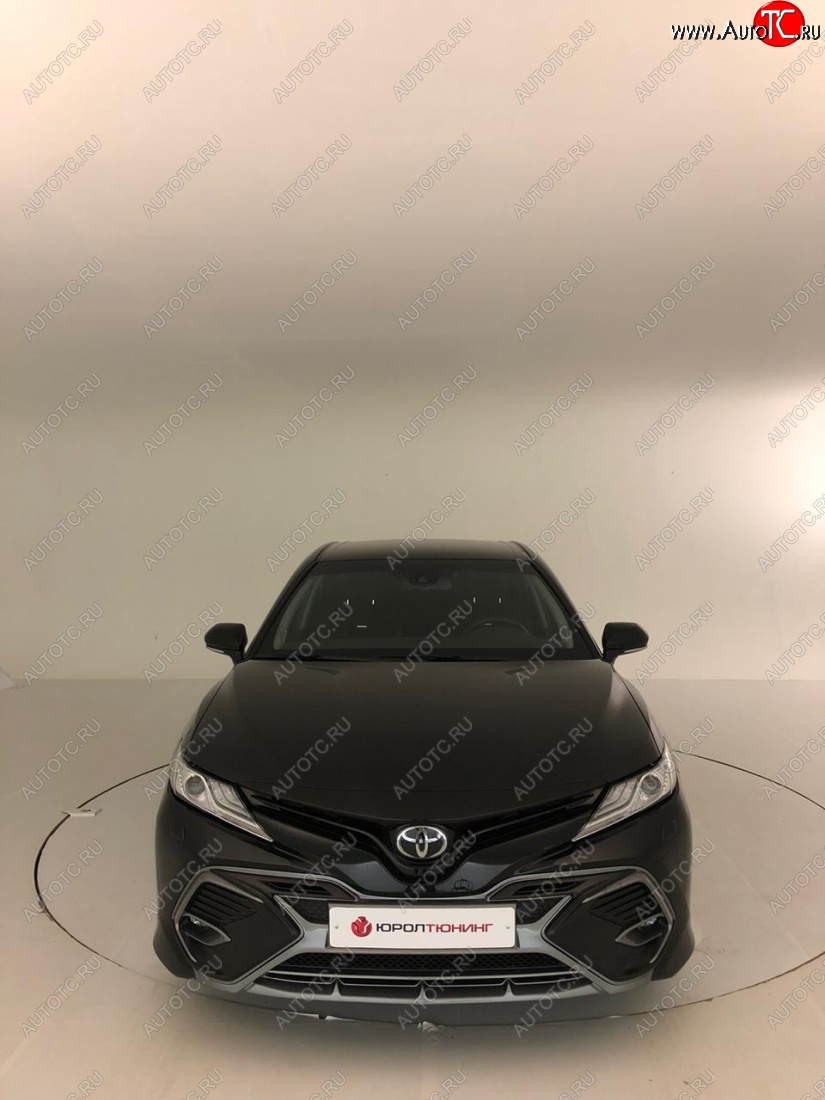 14 699 р. Накладка переднего бампера Yurol Toyota Camry XV70 дорестайлинг (2017-2021) (Неокрашенная)  с доставкой в г. Екатеринбург