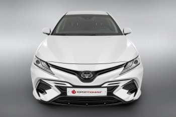 17 999 р. Накладка в центральный воздухозаборник переднего бампера Harius  Toyota Camry  XV70 (2017-2021) дорестайлинг (Неокрашенная)  с доставкой в г. Екатеринбург. Увеличить фотографию 2