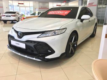 24 999 р. Решетка в передний бампер HEMMES  Toyota Camry  XV70 (2017-2021) дорестайлинг (неокрашенная)  с доставкой в г. Екатеринбург. Увеличить фотографию 2