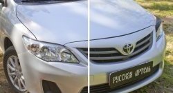 1 099 р. Реснички на фары RA Toyota Corolla E150 седан рестайлинг (2009-2013) (Неокрашенные)  с доставкой в г. Екатеринбург. Увеличить фотографию 6