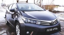 1 169 р. Реснички на фары RA Toyota Corolla E180 дорестайлинг (2013-2016) (Неокрашенные)  с доставкой в г. Екатеринбург. Увеличить фотографию 2