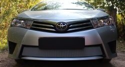 1 539 р. Сетка на бампер Russtal (хром)  Toyota Corolla  E180 (2013-2016) дорестайлинг  с доставкой в г. Екатеринбург. Увеличить фотографию 3