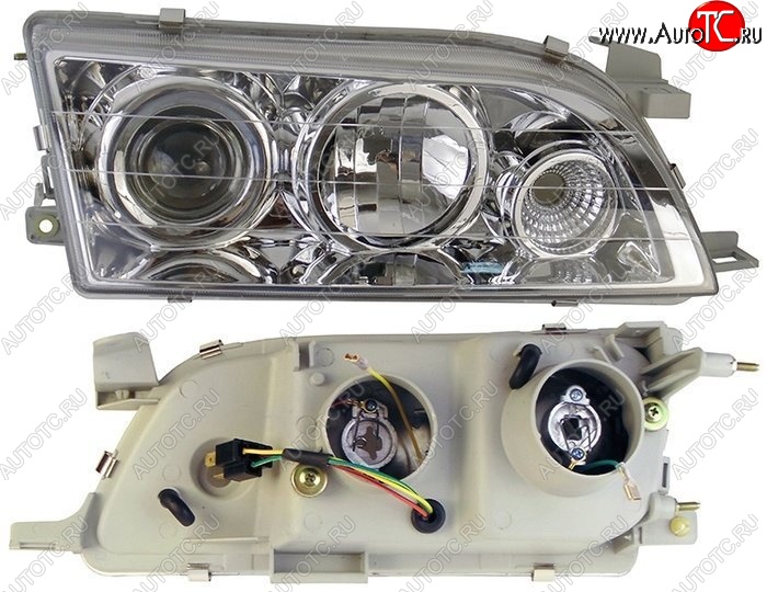 4 899 р. Правая фара SAT (диод/линза) Toyota Corolla E100 универсал (1991-2002)  с доставкой в г. Екатеринбург