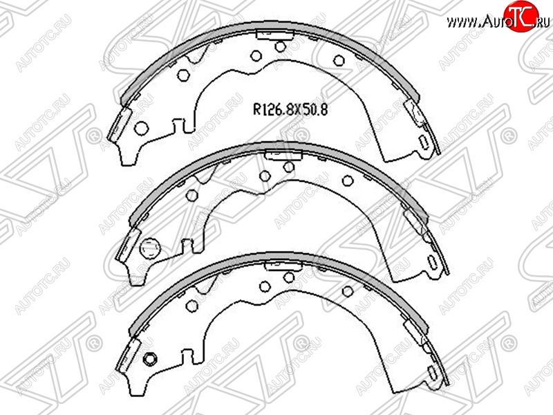 1 899 р. Колодки тормозные SAT (задние) Toyota Estima XR10,XR20 (1990-1999)  с доставкой в г. Екатеринбург